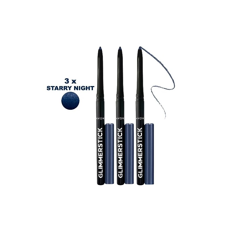3 x Avon Glimmerstick Eyeliner in Starry Night Blue