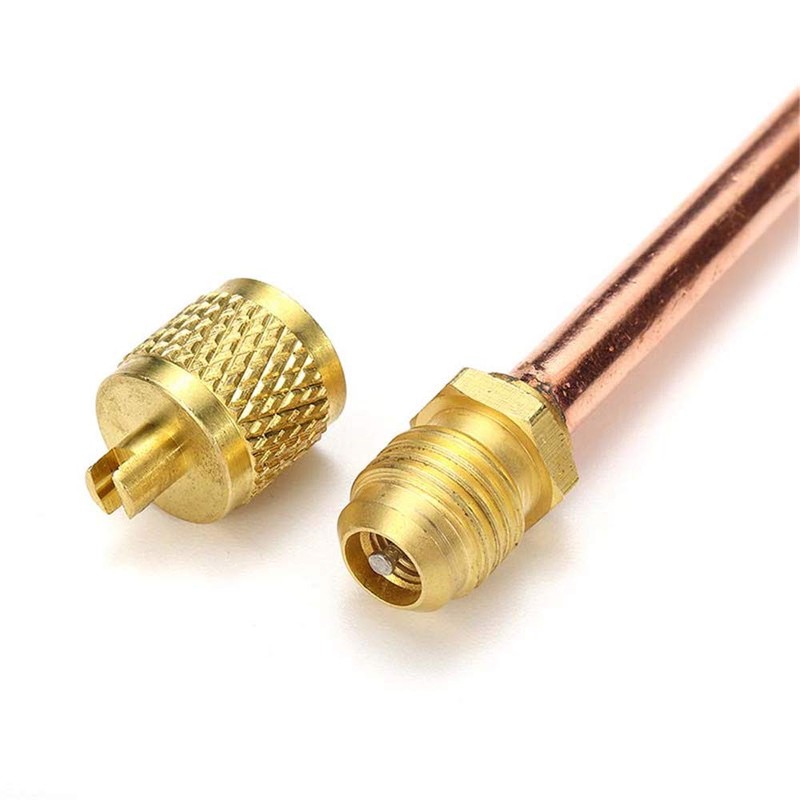 FEVERWORK 5pcs Metal One-Way Air Valve Air Conditioning Refrigeration Service