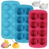 Set of 3, Silicone Chocolate Candy Molds, findTop Round Sphere