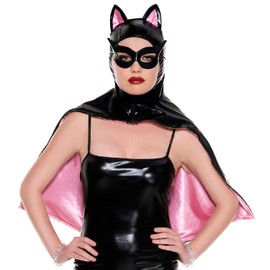 Music Legs Women's Cat Cape, Black/Pink, One Size