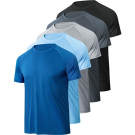 BALENNZ Workout Shirts for Men, Moisture Wicking Quick Dry Active Athletic Men's Gym Performance T Shirts