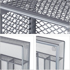 COSWE Silverware Tray for Drawer, Silverware Organizer, Metal Drawer Organizer Kitchen Utensils with Foam Feet Multi Compartments Cutlery Organizer in Drawer (SLIVER)