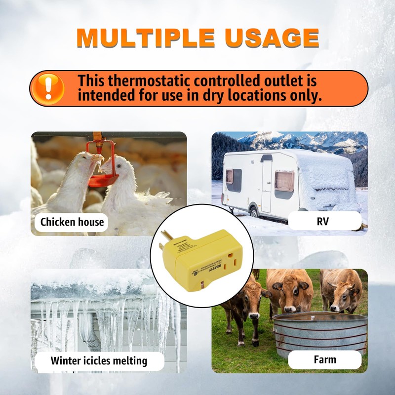 HEATIT ET-21 2-Piece Set Freeze Thermostatically Controlled Outlet On at