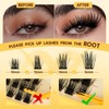 QUEWEL 84 Pieces Lash Clusters Kit 10-16 mm Cat Eye