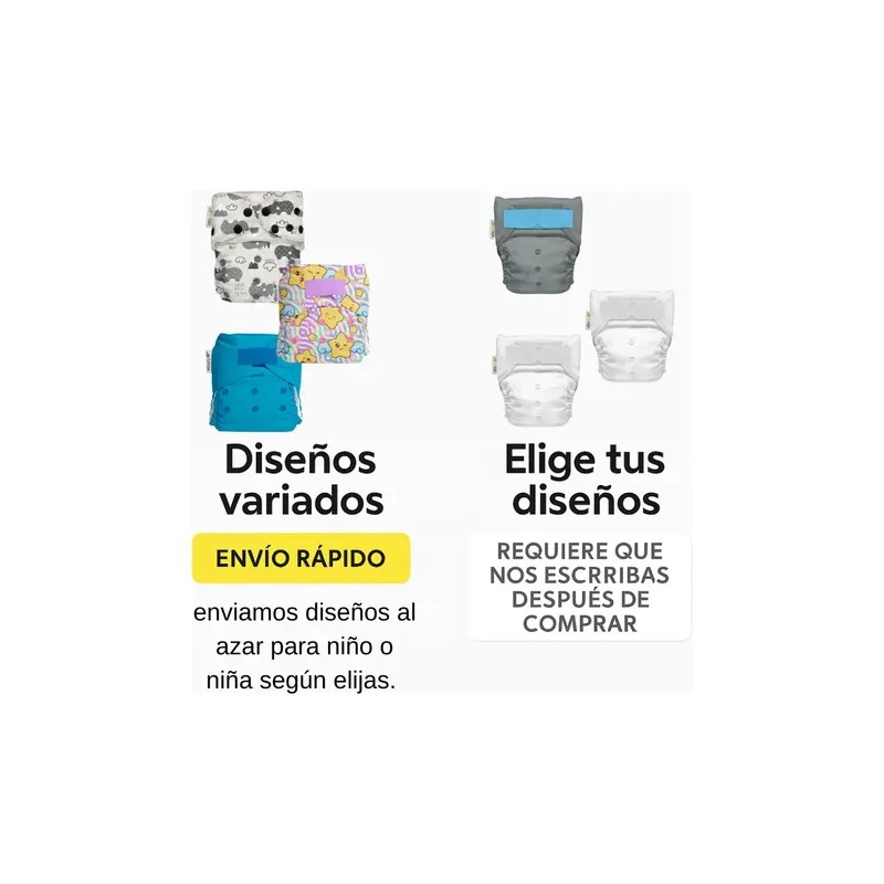 Pañales Ecológicos De Tela Ecopipo Filtro De Bambú 6 Pack