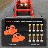 Sulythw Tractor Bucket Hooks with Tie Down Ring(Orange), Grade 70