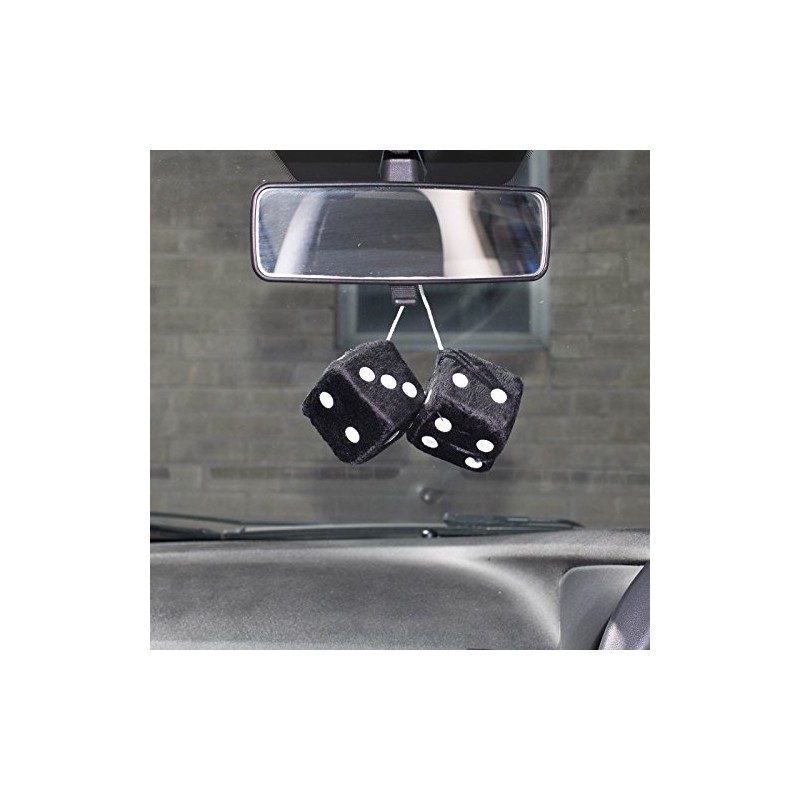 XtremeAuto Black Fuzzy Dice, Air Freshener