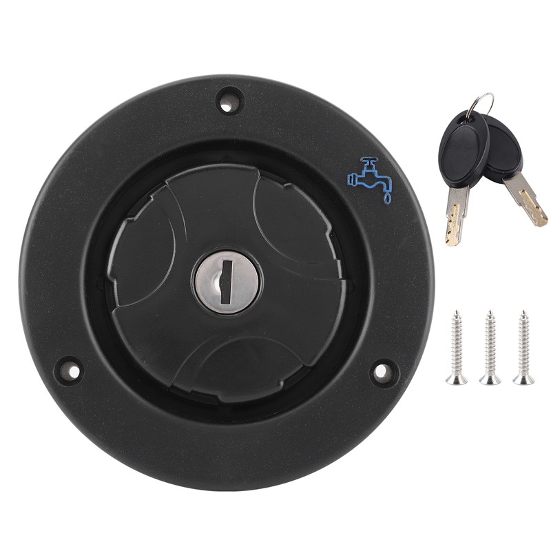 Gravity Freshwater Inlet Lockable Leakproof Water Filler Cap with 2