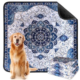 ARVINKEY Washable Puppy Dog Pee Pad, 2 Pack Reusable Pee Pads for Dogs, Super Absorbent Leakproof Dog Pads Training Pads with Bohemia Patterns for Potty Training, Incontinence, 24” x 36”