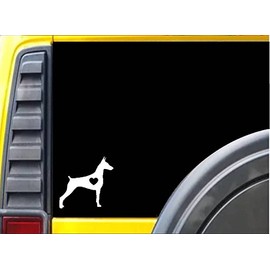 EZ-STIK Doberman Little Heart L402 Sticker 6 inch Pinscher Dog Decal