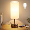 Beige Touch Table Lamp for Bedroom - 3 Way Dimmable