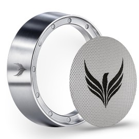 KNODOS Magnetic 54mm Dosing Funnel and Espresso Puck Strainer 54mm Breville Espresso Accessory Set, Coffee Dosing Ring and Filter for 54mm Portafilter Basket - Silver