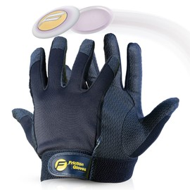 Disc Sports Gloves - Rubberized Palm and Fingers for Amazing Grip on All Your Throws - Perfect for Driving & Putting - Play Your Best in Any Weather- (Adult Large)