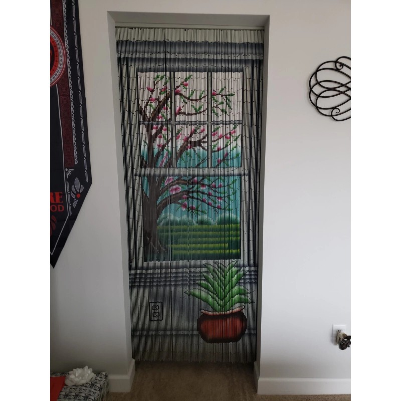 ABeadedCurtain - Window View Beaded Curtain 125 Strands (+Hanging Hardware)