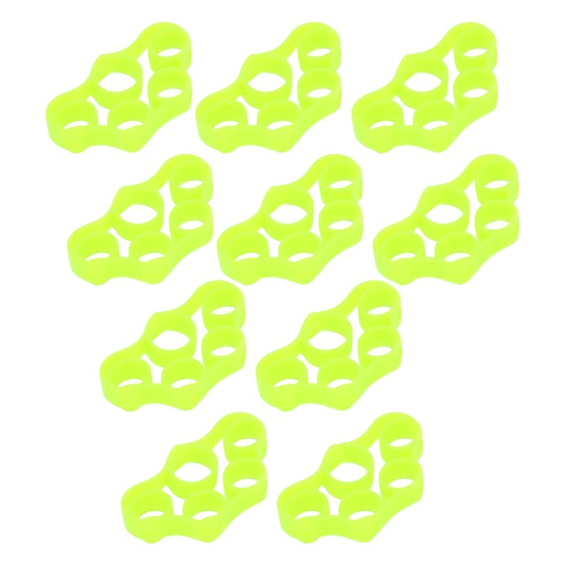 10Pcs Finger Exerciser 6.6LB Green Soft Flexible Silicone Portable Skin