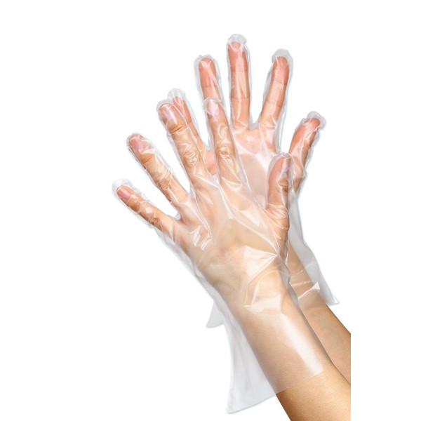 Disposable PolyLD Gloves, Translucent, Left and Right Use, SS Size, 100 Pieces, Food Sanitation Law Standards, TB-151
