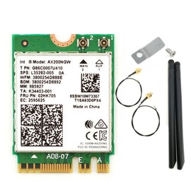DIGISHUO WiFi 6 Laptop Upgrade Card Dual Band AX200NGW with Two Antenna 2.4Gbps 802.11ax Wireless AX200 WiFi Card Support Bluetooth 5.2 No vPro