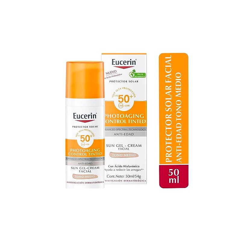 Eucerin Protector Solar Facial Fps 50 Cc Cream Tono Medio,