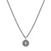 Kuzzoi Men's Silver Necklace with Cross Pendant in 925 sterling