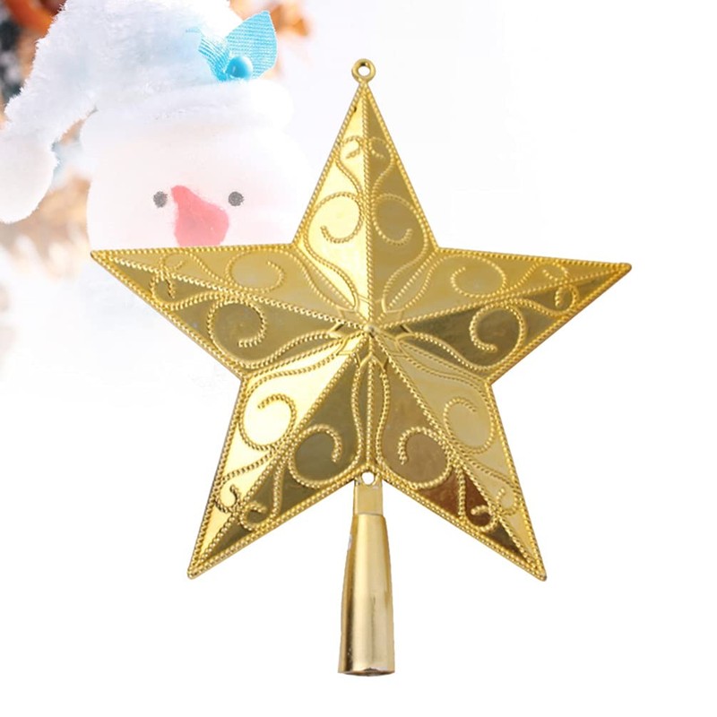 TENDYCOCO 20cm Star Tree Topper Christmas Tree Topper 5 Point