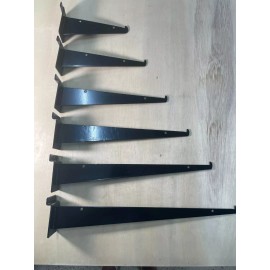Palay Display 12" Black KNIFE EDGE 30lbs Bracket with Lip for Slat wall  Quantity 6 lot309-05