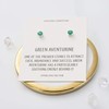Philip Jones Sterling Silver Green Aventurine Gemstone Earrings with Quote