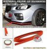 BaysonR Universal Front Bumper Lip Splitter Protector 265CM (Red EPDM