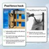 Double Hooks, Adjustable Thickened Panel Rustproof Fence Hooks Metal for