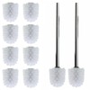 Daloual - 10 x Replacement Toilet Brush Head White Diameter