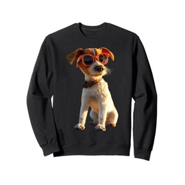 Jack Russell Terrier Dog with Sunglasses Cute Jack Russells Sweatshirt