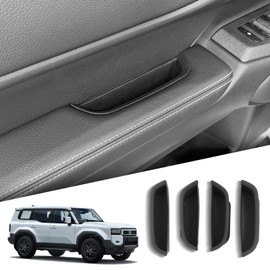 smabee 4PCS Door Handle Storage Organizer for 2024 2025 Toyota Land Cruiser Prado 250 Front Rear Door Storage Box Insert Accessories Interior Black