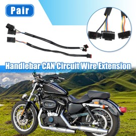 X AUTOHAUX 10 Inch Handlebar CAN Bus Circuit Wire Extension Harness for Harley Davidson Softail Dynas Electra Glide Road Glide Sportster Handlebar Wire Extension Switch Wiring Harness