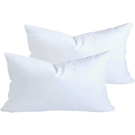 MoonRest® Synthetic Down Alternative 13x21 Lumbar Pillow Insert Form, for Decorative Throw Pillow, Sofa, Cushions, Body and Bed - Pack of 2- Size 13 x 21”