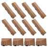 Ripeng Teak 12 Pack Wood Deck Tile Edge Trim Set