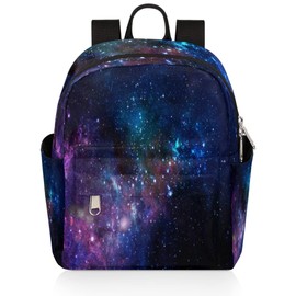 Galaxy Mini Backpack Purse for Women, Galaxy Nebula Lightweight Small Backpack Casual Travel Bag Daypack for Girls Children Teens Adult School Backpack