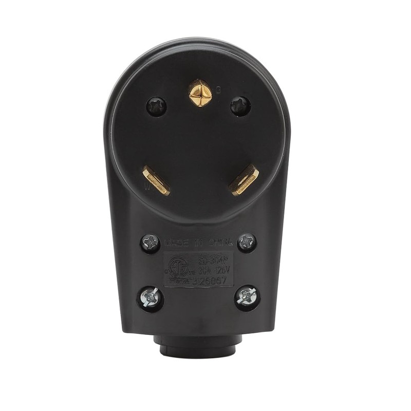 Nema TT-30P 30A 12V Male Plug,30Amp Heavy Duty RV Replacement