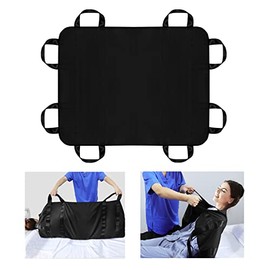 [LOSCHEN] Transfer Sheet ï¼Patient Transfer Board with Eight Handles,Suitable for Obese People,Elderly People and Patients who Need to be transferred(120 * 100cmï¼48 * 40inch, Black)
