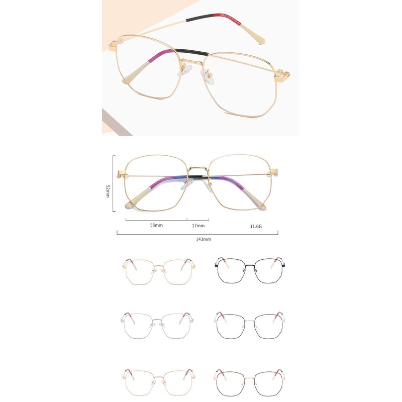 DAUCO Blue Light Filter Glasses Rectangular Glasses with Blue Light