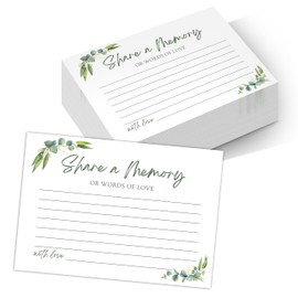 50 PCS Share a Memory Cards for Celebration of Life, Anniversary, Funeral