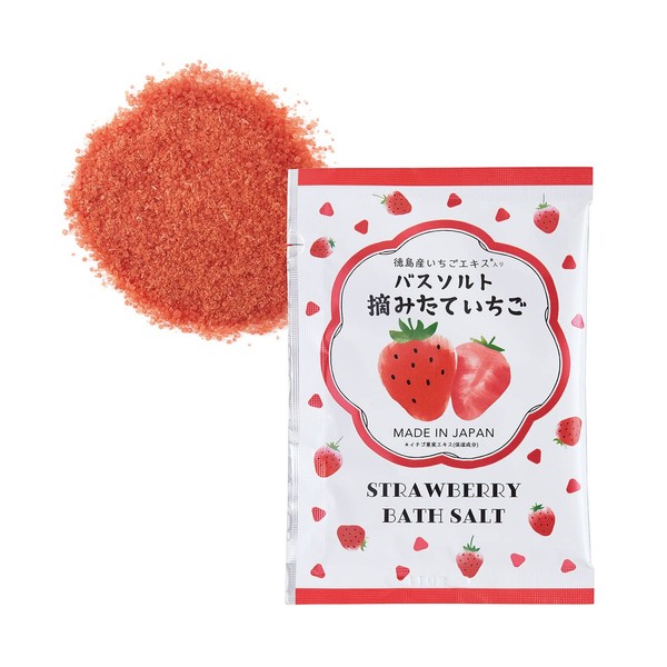 Global Product Planning Fruit Forest Strawberries, Bath Salt, Picked Strawberries, Irregular Strawberry Scent, 1.2 oz (35 g) (Bath Salt, Strawberry, Strawberry, Delicious Scent)