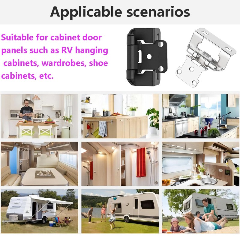 Qrity 2 PCS 1/2" Overlay Semi Partial Wrap Kitchen Cabinet