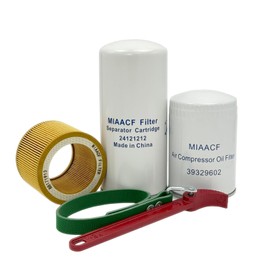 Filter Kit 24121212 Air/Oil Separator, 88171913 Air Filter, 39329602 Oil Filter,Compatible with UP5 UP6 Air Compressor Compression Equipment Accessories
