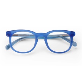 eyebobs - Fresh Eyes | Premium Reading Glasses for Men and Women | Round Frame for Average Faces, Azure Blue, 2.25
