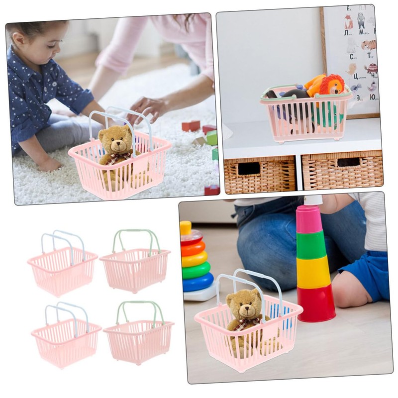 VILLFUL 4pcs Storage Baskets with Open Design Desktop Organizers for