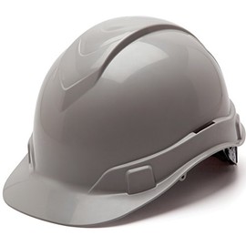Pyramex Ridgeline Cap Style Hard Hat, 4-Point Ratchet Suspension, Gray