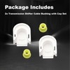 LESHIAUTO 2 Pcs Transmission Shifter Cable Bushing with Cap Compatible