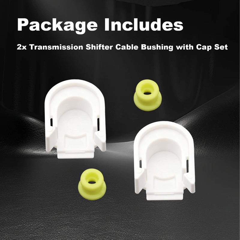 LESHIAUTO 2 Pcs Transmission Shifter Cable Bushing with Cap Compatible