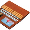 VISOUL Men's Bifold Long Wallet, IC Card Storage, No Coin