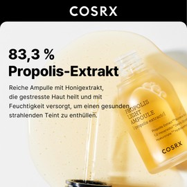 COSRX Full Fit Propolis Ampoule with 83% Propolis, Korean Glow Serum for Radiant and Smooth Skin, Ideal for Sensitive Skin, Moisturising and Skin Regenerating, Korean Skincare 30 ml