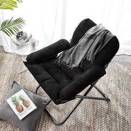 Plush & Extra Tall Club Chair - Black